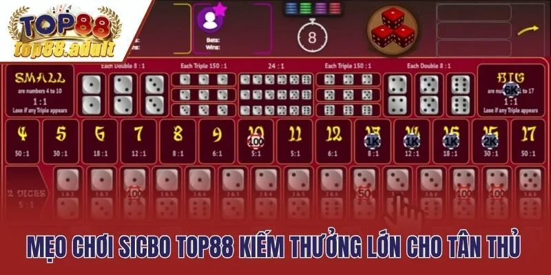 Mẹo chơi Sicbo Top88 kiếm thưởng lớn cho tân thủ